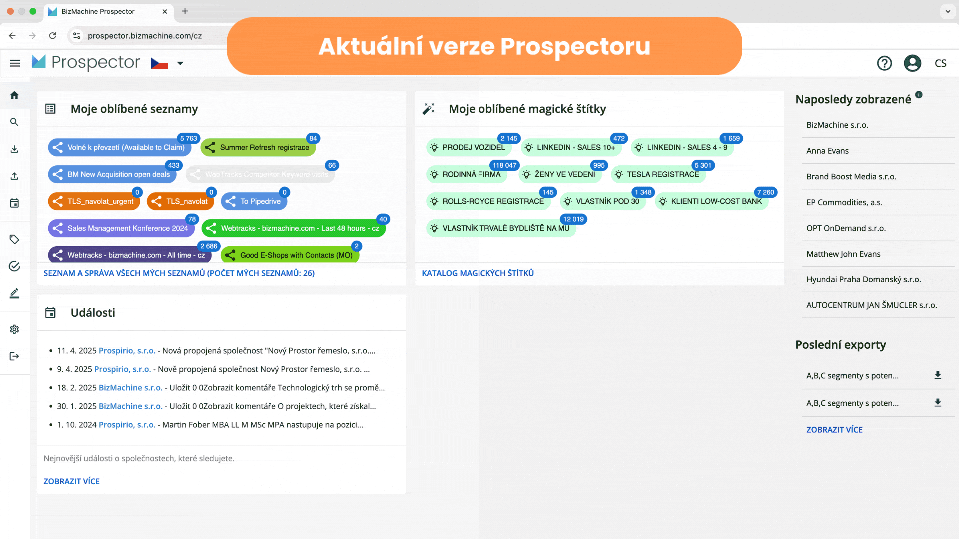 Prospector v novém kabátě: rychlejší, přehlednější a připravený na vaše obchodní výzvy
